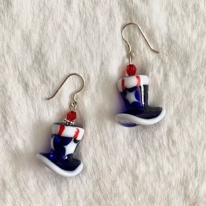 NEW Handmade Patriotic Uncle Sam's Top Hat Earrings